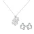 Orphelia ‘Malenia’ Dames 925 Sterling Zilveren Set: Ketting-Hanger + Oorbellen – Zilver SET-7077