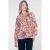 Geisha blouse met print – rood/beige