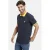 Jan Vanderstorm oversized polo LAVRANS Plus Size met contrastbies donkerblauw