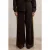 Reiss Knitted Wide Leg Side Stripe Trouser Berry