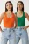 Fitted U-hals Gebreide 2-Pack Tanktop