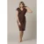 &Co Woman midi jurk donkerbruin