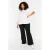 Trendyol Curve Dames Zwart Effen Flared Hoge taille Grote maten Broeken
