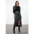 TRENDYOLMİLLA Dames Zwart Effen Midi Double-breasted / Overslag Kokerrok- rok Rokken