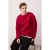 TRENDYOL MAN Heren Rood Bloemen Lang Oversized Sweatshirts