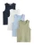 Next Shirt  navy / lichtblauw / kaki / wit