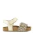 Graceland leren sandalen goud/panter