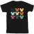 Disney Jongens Mickey Mouse Hoofden Vierkant T-shirt (Zwart)
