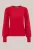 WE Fashion – Dames jersey top met structuur – Regular fit – Vuurrood –
