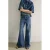 Mango wide leg jeans dark blue denim