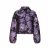 FLURESK gebloemd jacquard bomberjack – paars