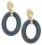 LOTT. gioielli Oorbellen Dames Oval With Bead Threated L, Materiaal: Leatherlook, Kleur: Goudkleurig