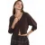 V-hals Geribde Cropped Cardigan