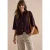 Velours overhemdblouse met tape-details