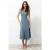 TRENDYOLMİLLA Dames Grijs Effen Midi Mouwloos Casual Skater Jurken