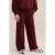 WE Fashion wide leg sweatpant – donkerrood