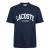 Lacoste Unisex Gebogen Logo T-shirt voor volwassenen (Marine)