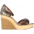 Lanvin Slangengepatenteerde Espadrille Slingback Wedge Sandalen in Zilveren Leer