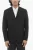 Ongevoerde, slim fit blazer met opgestikte zakken in zwart