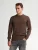 Petrol Knitwear Round Neck Basic M-ros-kwr201 Trui 7144 Mud