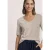 Street One Dames Basic Shirt met ondoorzichtige voorkant in Beige