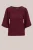 WE Fashion – Dames gebreide trui met structuur – Regular fit – Bordeauxrood – Livaeco™ Viscose –