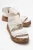 Lunas Leer Side-Zip Plat Hak Sandaal
