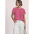 Street One Dames 2-in-1-Shirt van chiffon met boothals in Pink
