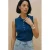 Vero Moda Top Vmrally Sl Poloneck Pullover 10346484 Navy Peony Dames