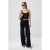 TRENDYOLMİLLA Dames Zwart Effen Wijde pijp Hoge taille Broeken