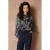 Lofty Manner blouse met print – donkerblauw