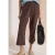 Cecil Dames 3/4-broek met Wide Leg pijpen van mousseline in Bruin