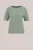 WE Fashion – Dames trui met open structuur – Regular fit – Groen – Biologisch katoen –