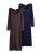 The Set Gebreide jurk  marine / wijnrood / wit