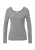 COMMA Shirt  donkergrijs / wit