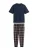 Next Pyjama lang  navy / bruin / wit