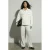 HYPEDROP straight regular waist casual broek ecru gebreid