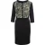Rechte jurk met detail in dierenprint