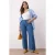 Trendyol Curve Dames Blauw Effen Wijde pijp Hoge taille Grote maten Jeans