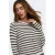 ONLY gebreid gestreept vest – ecru/zwart