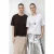 Overzichtige Geribbelde Crew Neck Twee-Delig T-Shirt Set