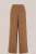 WE Fashion – Dames wide leg pantalon met structuur – Regular fit – Lichtbruin – Viscose –