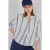 Gestreepte V-hals Blouse