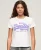 Superdry Vrouwen Slimfit T-shirt met Neonprint Wit