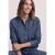Denimblouse met lange mouwen en knopen