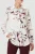 Recht shirt met marmeren effectprint