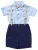 Little Gent Set  beige / lichtblauw / donkerblauw