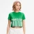 Typo print crop t-shirt