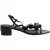 Dolce & Gabbana Zwart Leren Kristallen Enkelband Sandalen Schoenen