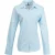 Premier Dames/Dames Signature Gepareld Oxford Overhemd met Lange Mouwen (Lichtblauw)